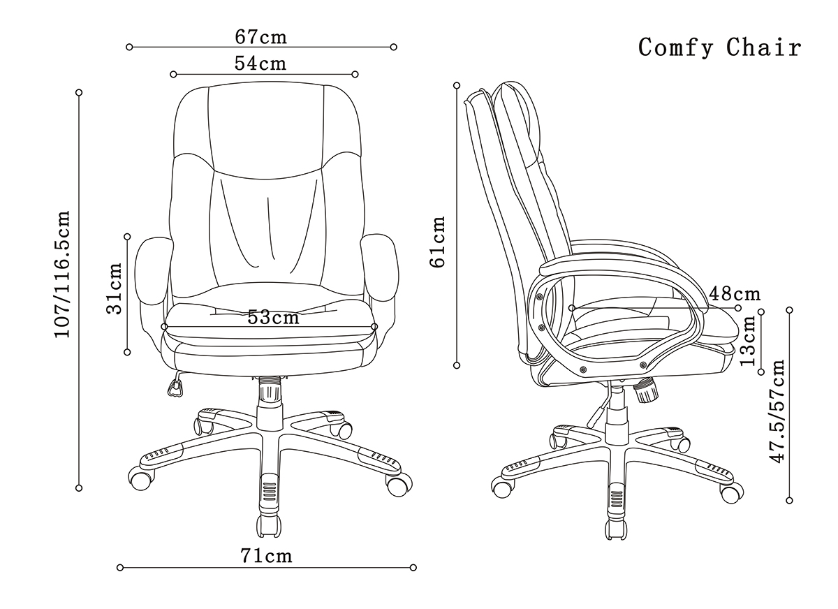 Comfy Office Chair Grey Fabric from Office Chairs at Fancyfix